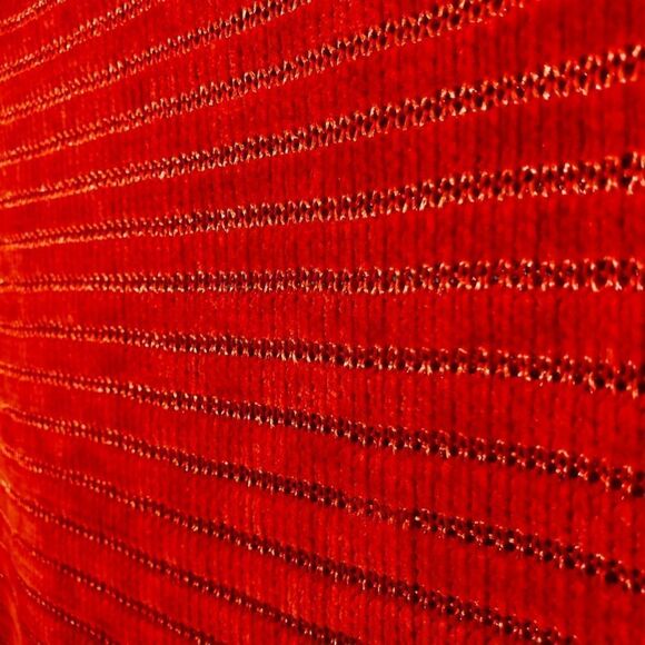 RXB RED ASYMMETRICAL SWEATER SIZE SMALL - Picture 2 of 6